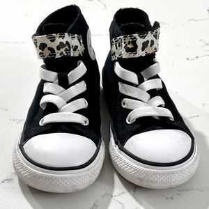 Converse Chuck Taylor Easy On Hi-Top Sneaker Toddler size 7 Cheetah Black